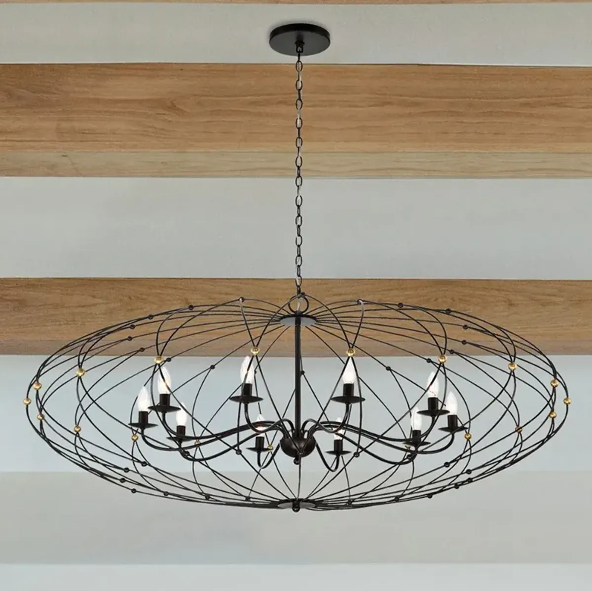 Crystorama Zucca 38 1/4"W English Bronze 6-Light Chandelier