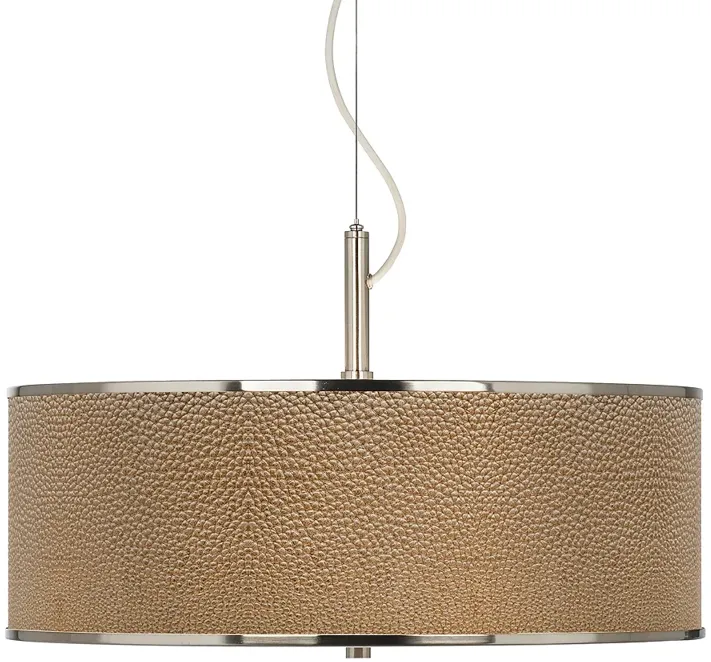 Simulated Leatherette Giclee Glow 20" Wide Pendant Light