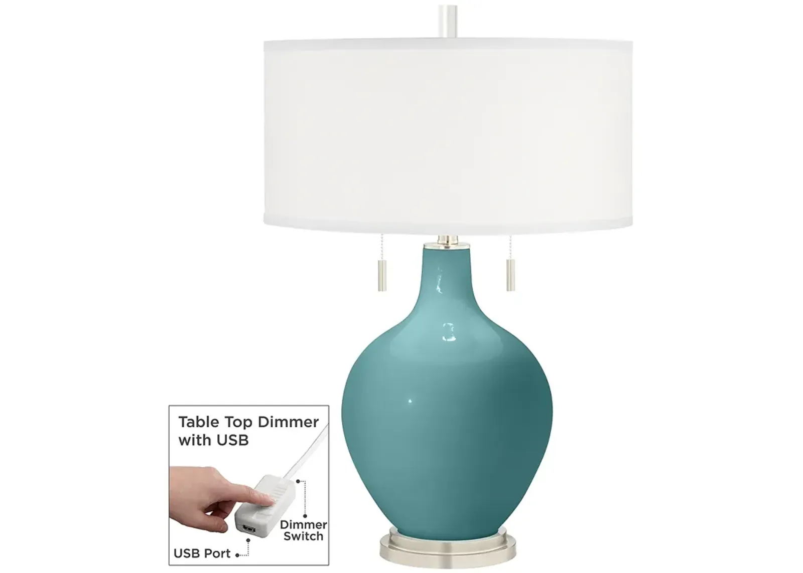 Reflecting Pool Toby Table Lamp with Dimmer