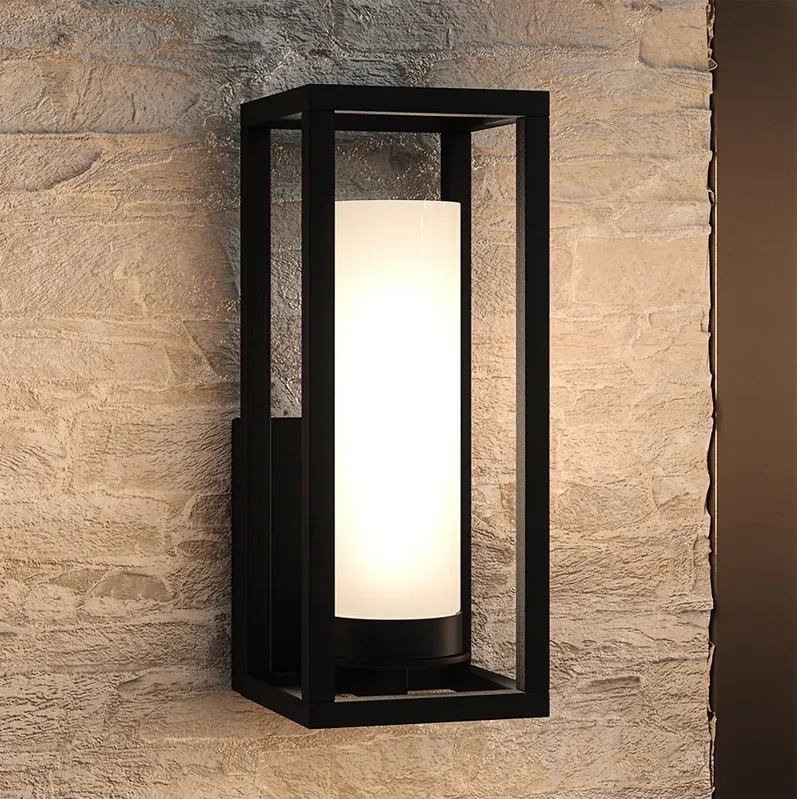 Quoizel Neville 15" High Matte Black Outdoor Wall Light