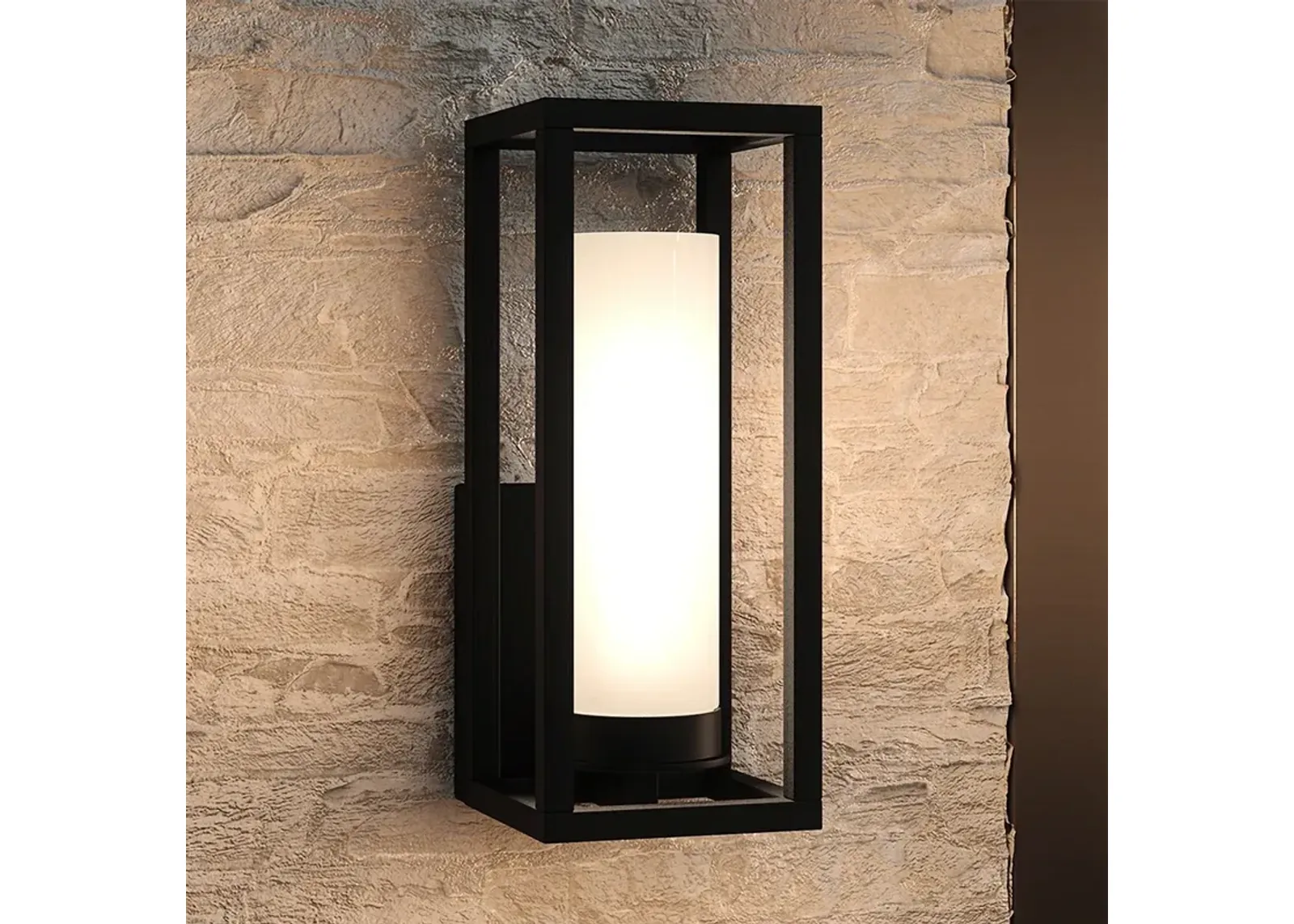 Quoizel Neville 15" High Matte Black Outdoor Wall Light