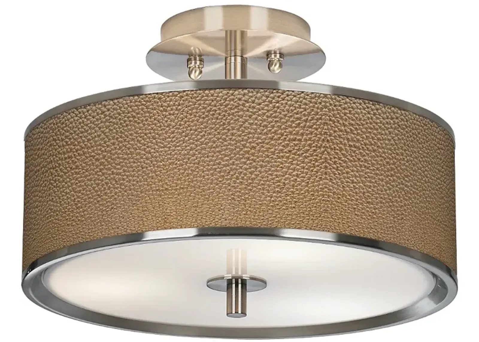 Simulated Leatherette Giclee Glow 14" Wide Ceiling Light