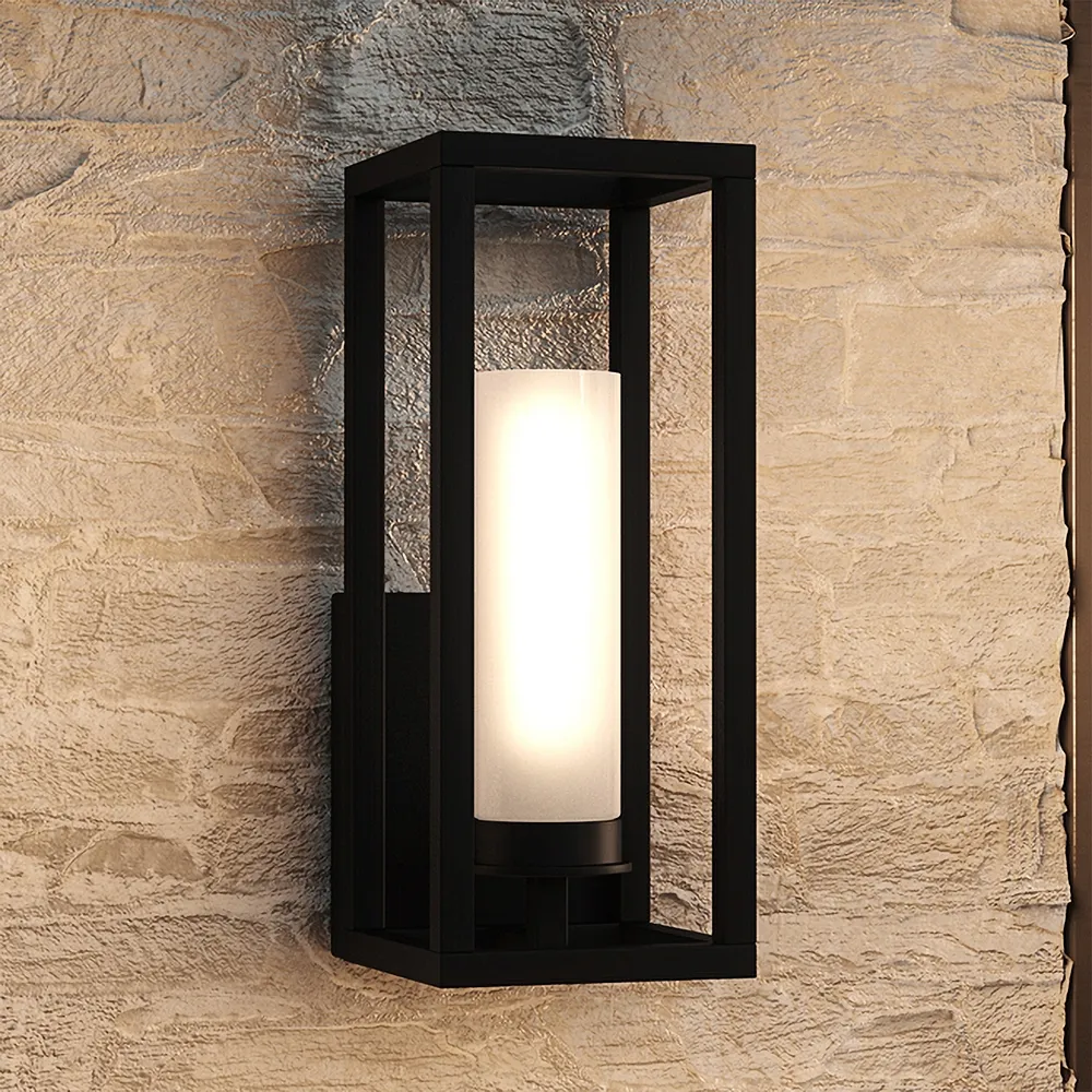 Quoizel Neville 12 3/4" High Matte Black Outdoor Wall Light