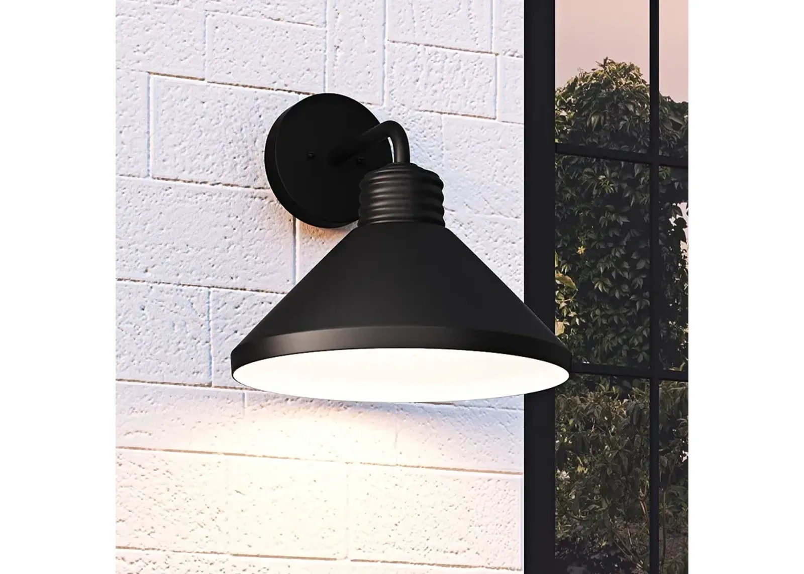 Quoizel Rencher 14" Wide 1-Light Matte Black Outdoor Wall Lantern