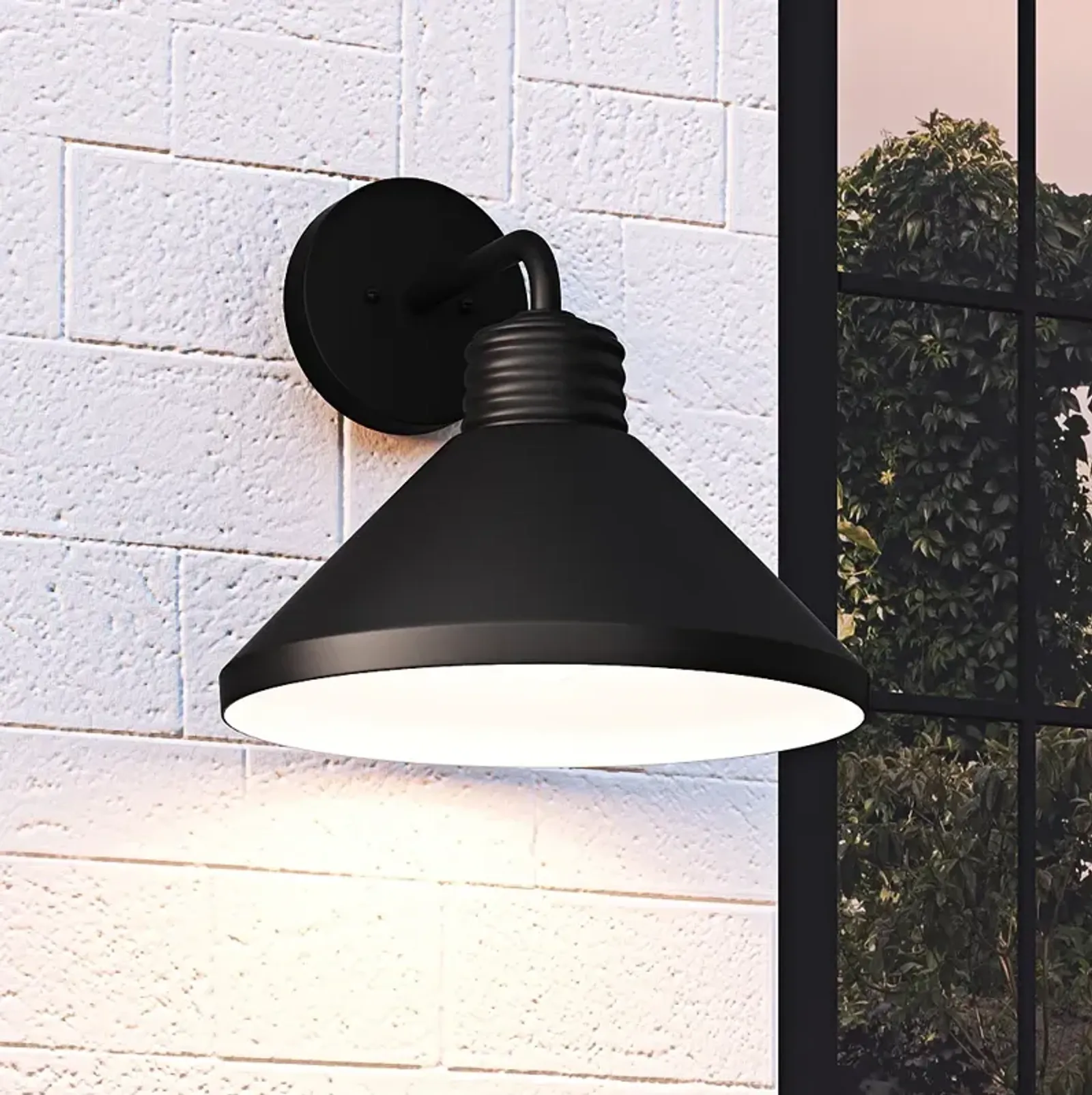 Quoizel Rencher 14" Wide 1-Light Matte Black Outdoor Wall Lantern