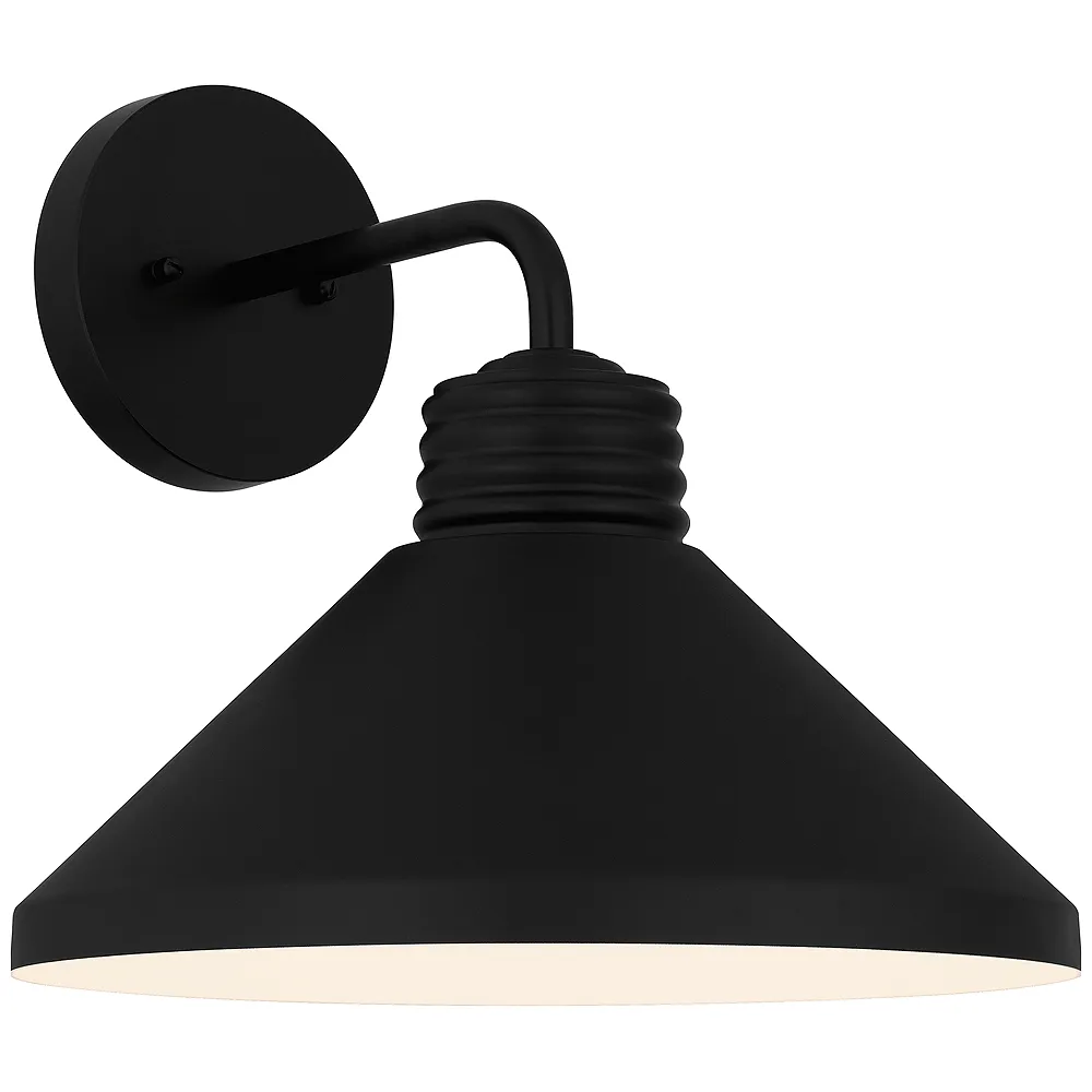 Quoizel Rencher 14" Wide 1-Light Matte Black Outdoor Wall Lantern