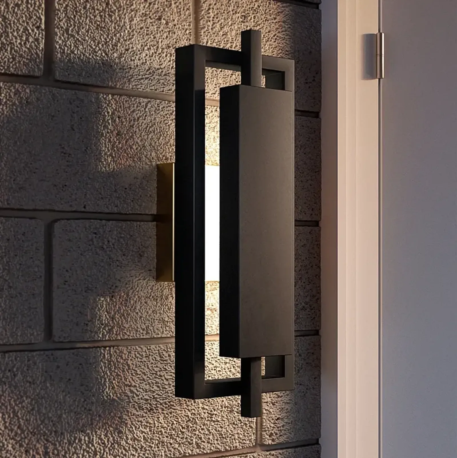 Quoizel Pointsett 16" High Matte Black Outdoor LED Wall Light