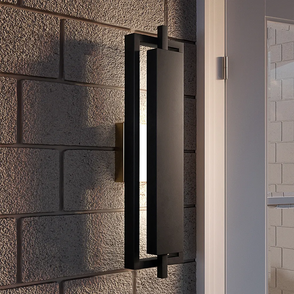 Quoizel Pointsett 20 1/2" High Matte Black Outdoor LED Wall Light