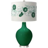 Greens Rose Bouquet Ovo Table Lamp