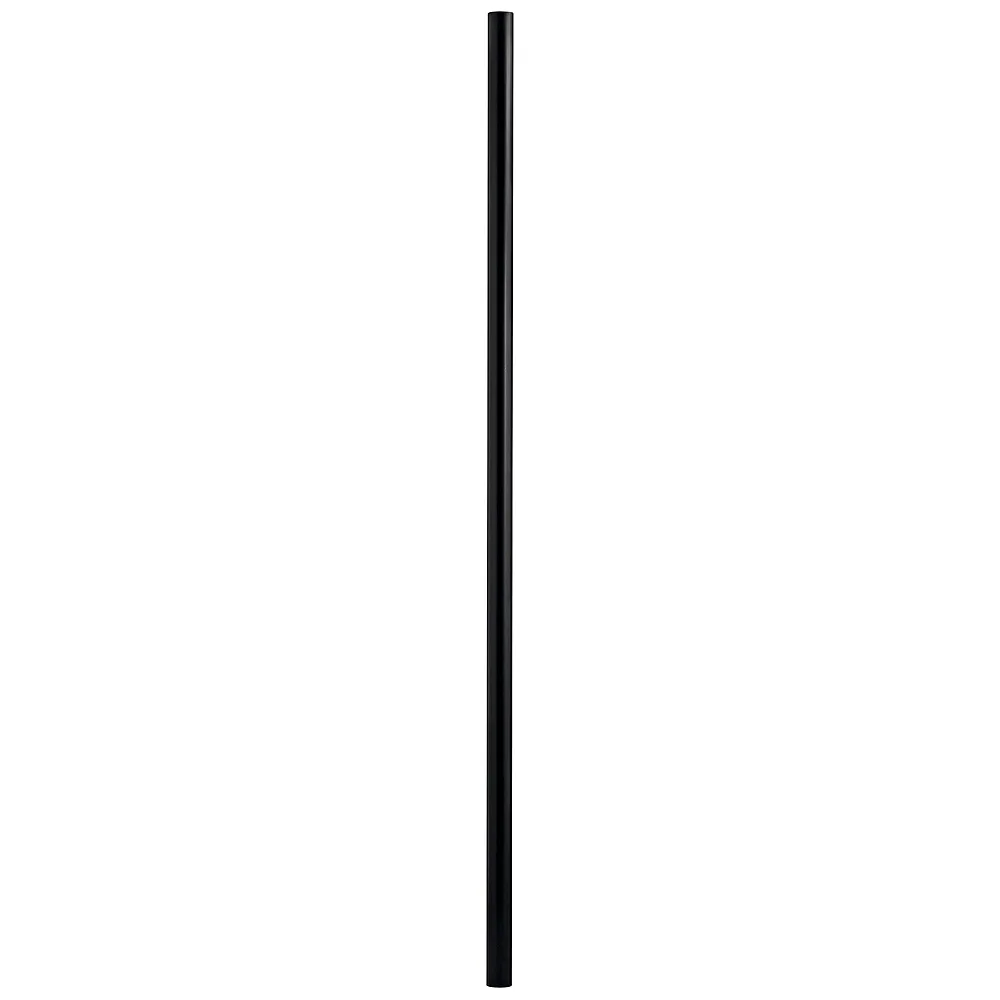 Black 120" Direct Burial Post with Photocell and Outlet