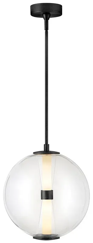 Hinkley Elin 14" Wide Black LED Globe Pendant Light