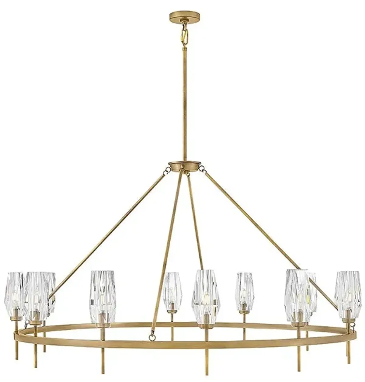 Hinkley Ana Extra Large Single Tier Chandelier Heritage Brass