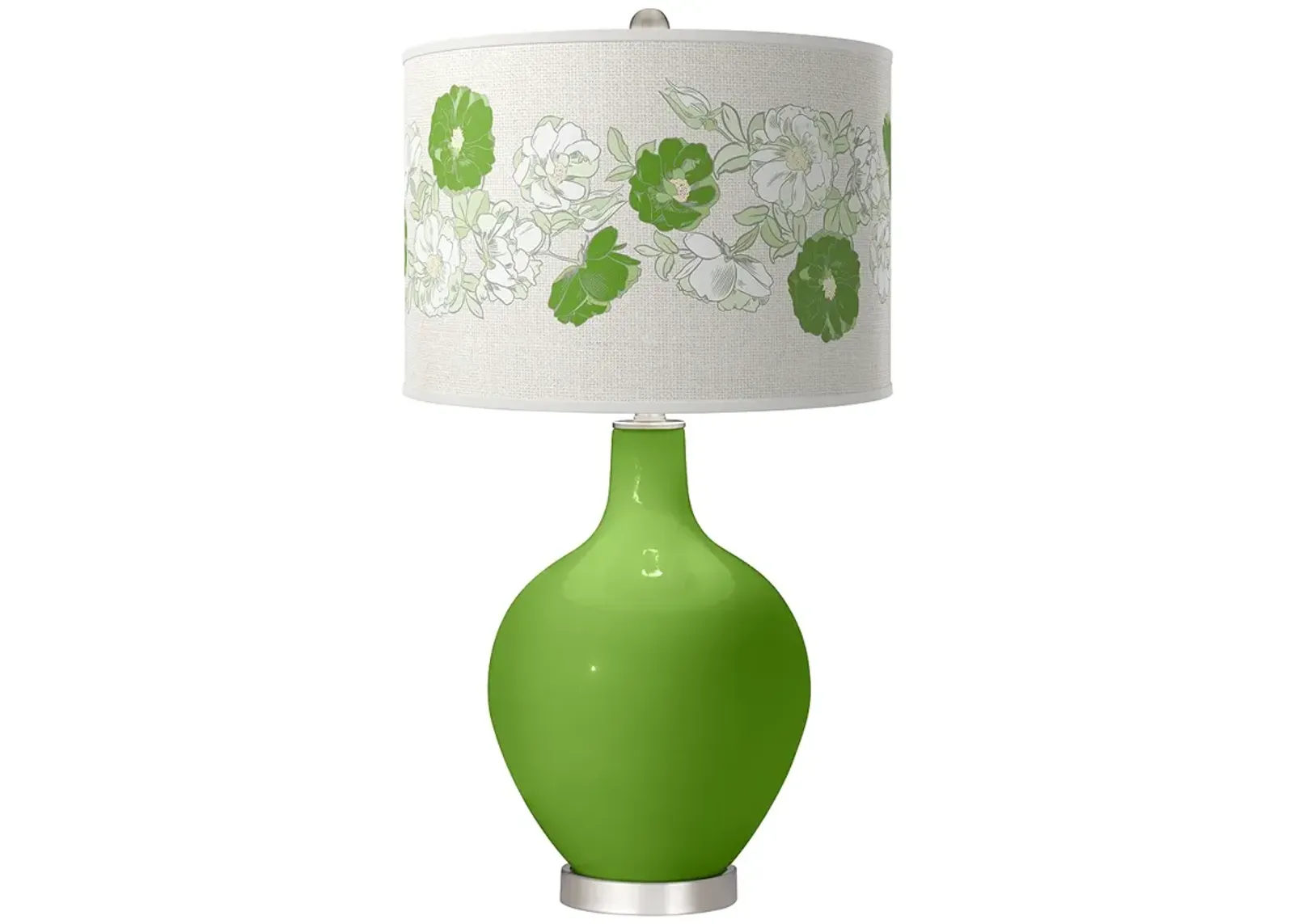 Rosemary Green Rose Bouquet Ovo Table Lamp