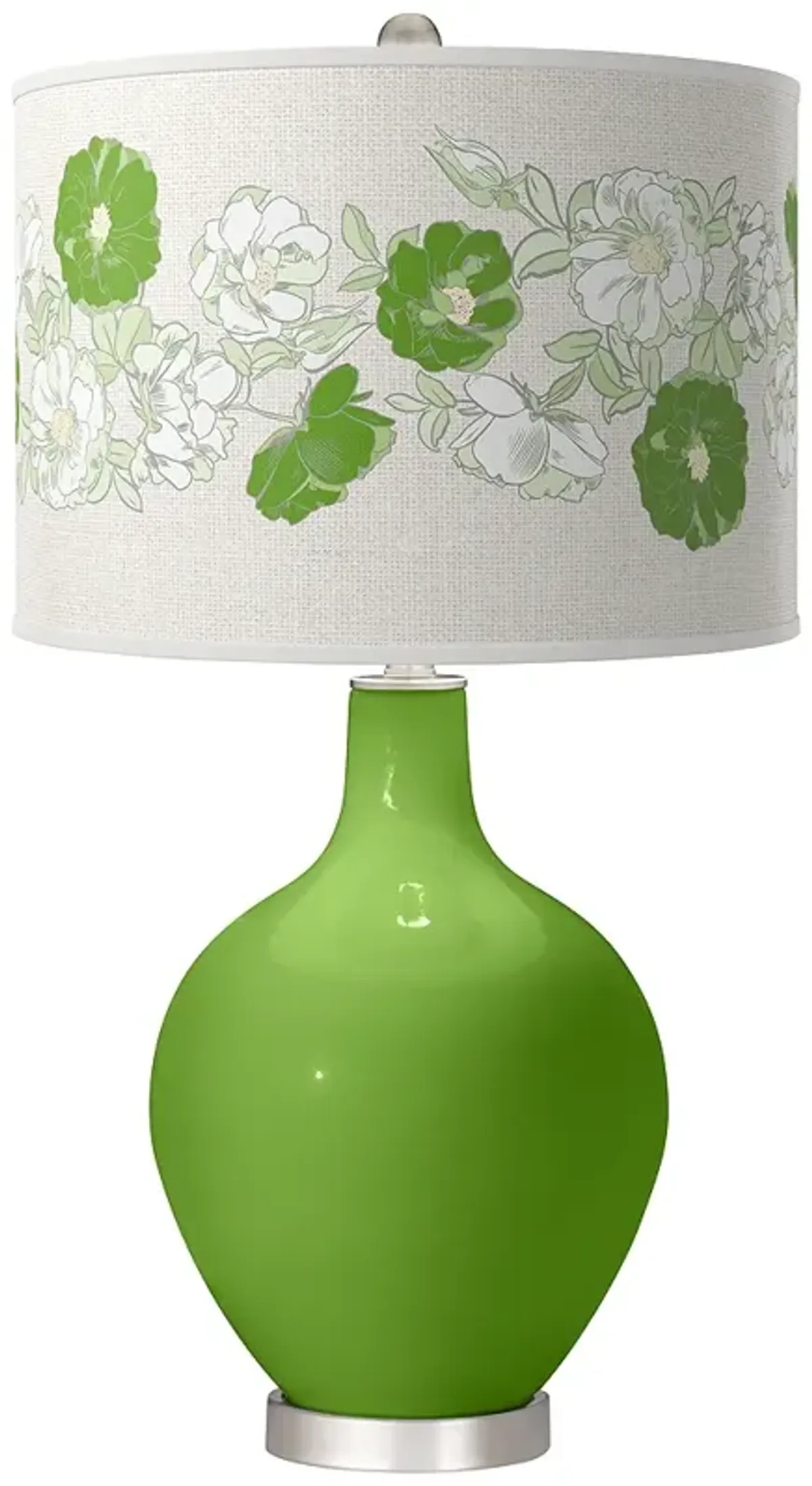 Rosemary Green Rose Bouquet Ovo Table Lamp