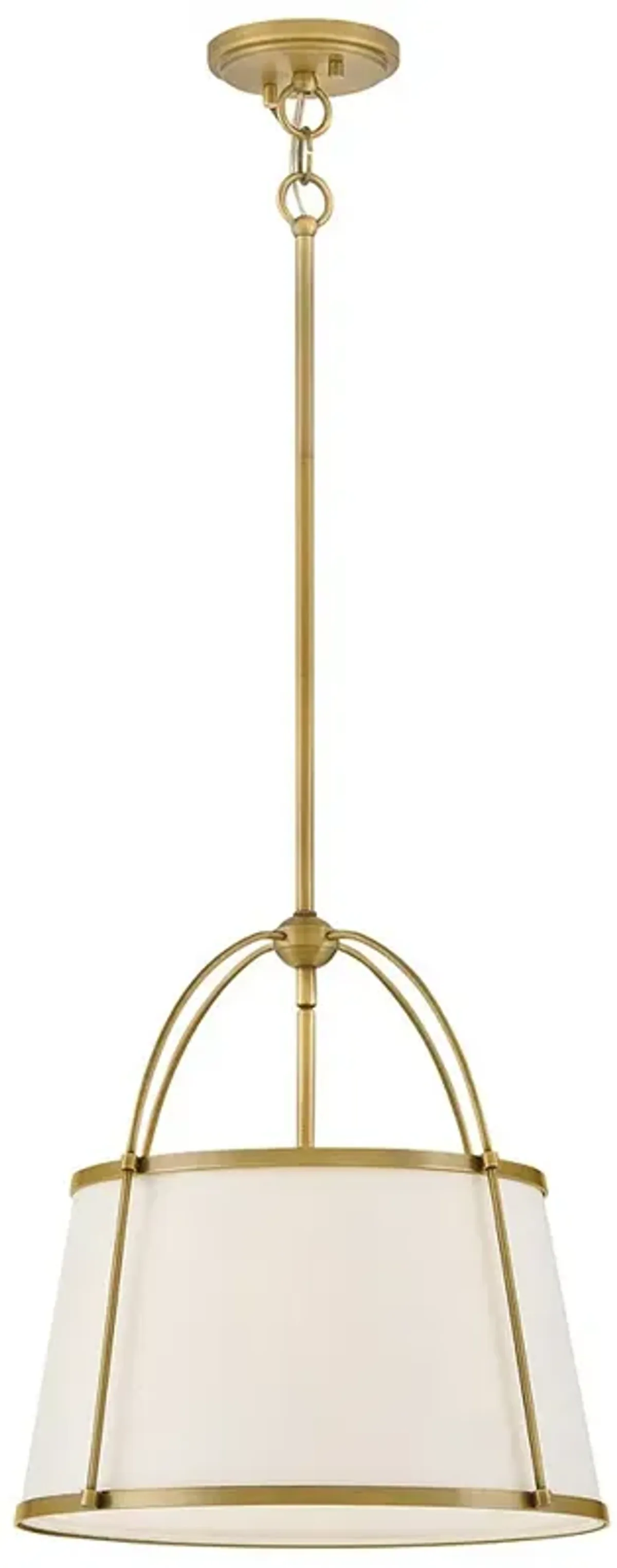 Hinkley Clarke Large Drum Pendant Lacquered Dark Brass