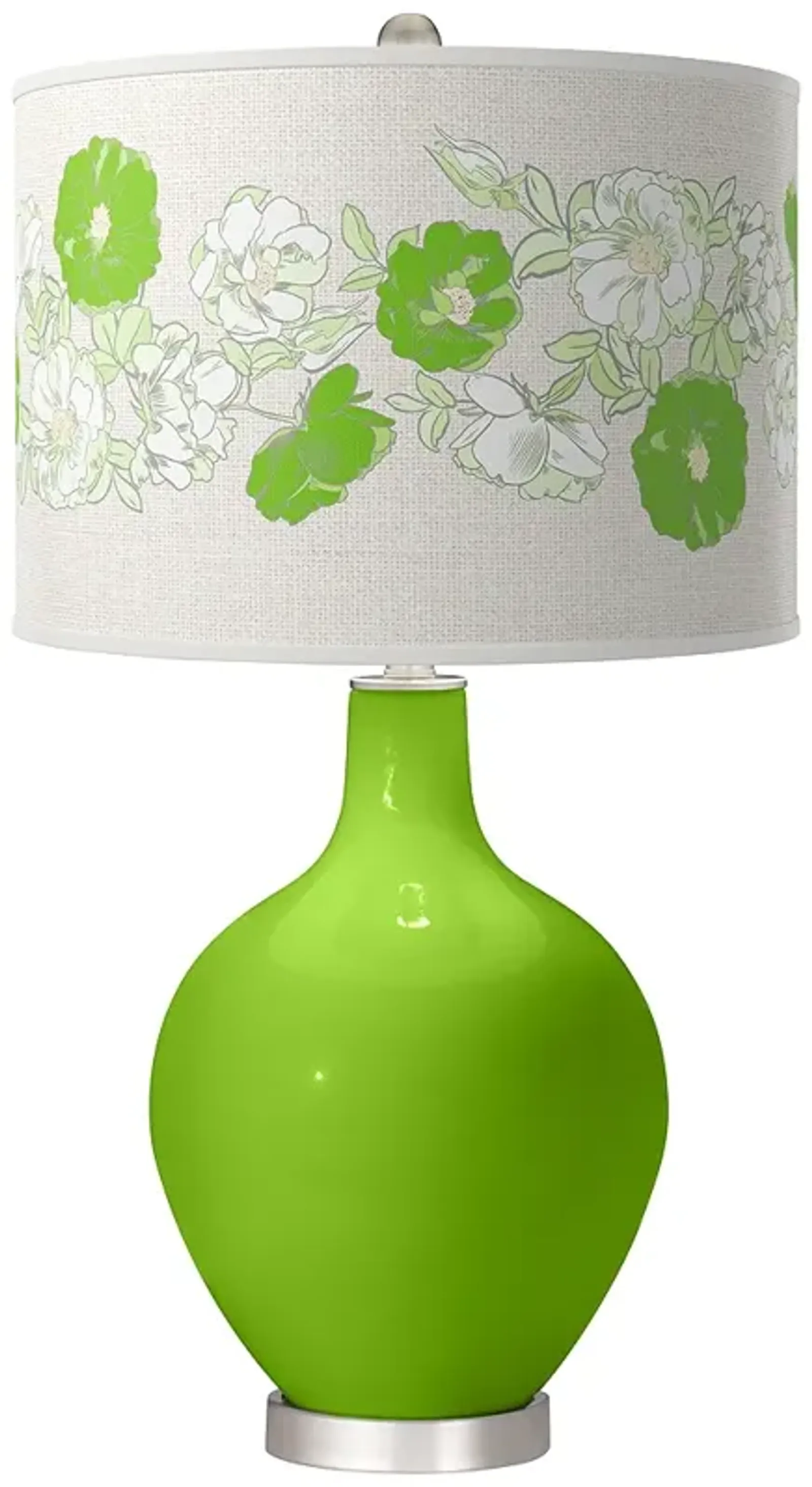 Neon Green Rose Bouquet Ovo Table Lamp