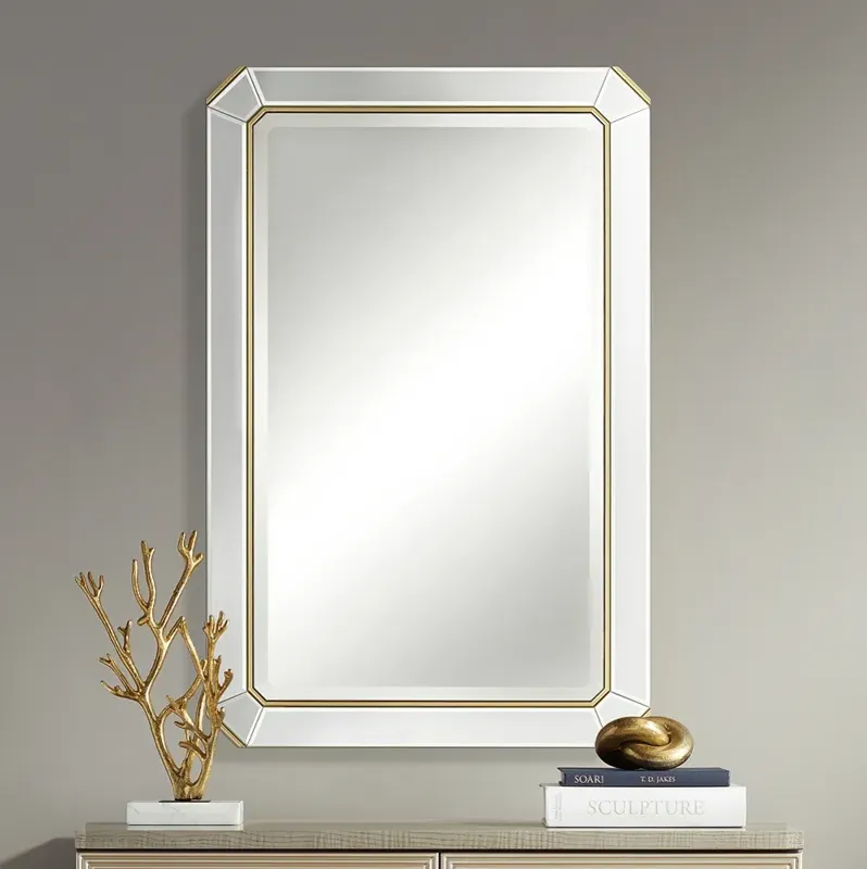 Cassandra Gold 26" x 40" Rectangular Wall Mirror