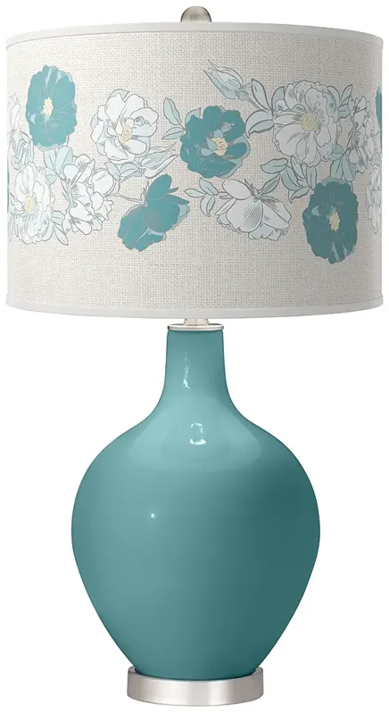 Reflecting Pool Rose Bouquet Ovo Table Lamp