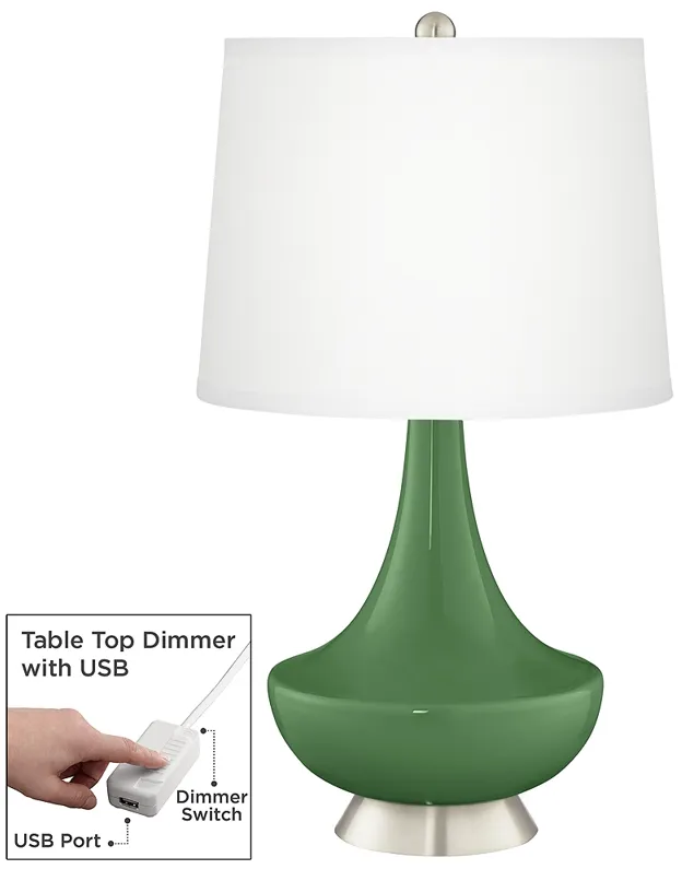Garden Grove Gillan Glass Table Lamp with Dimmer