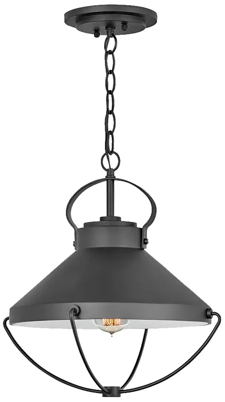 Crew 15 3/4" High Black Outdoor Hanging Light