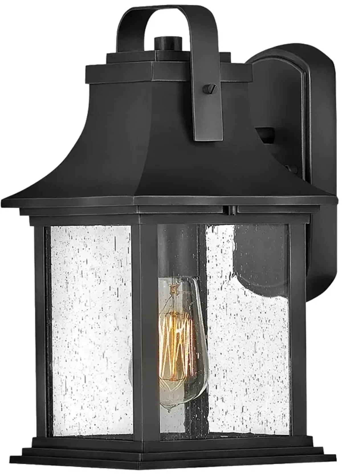 Hinkley Grant 13 3/4" High Textured Black Outdoor Wall Light