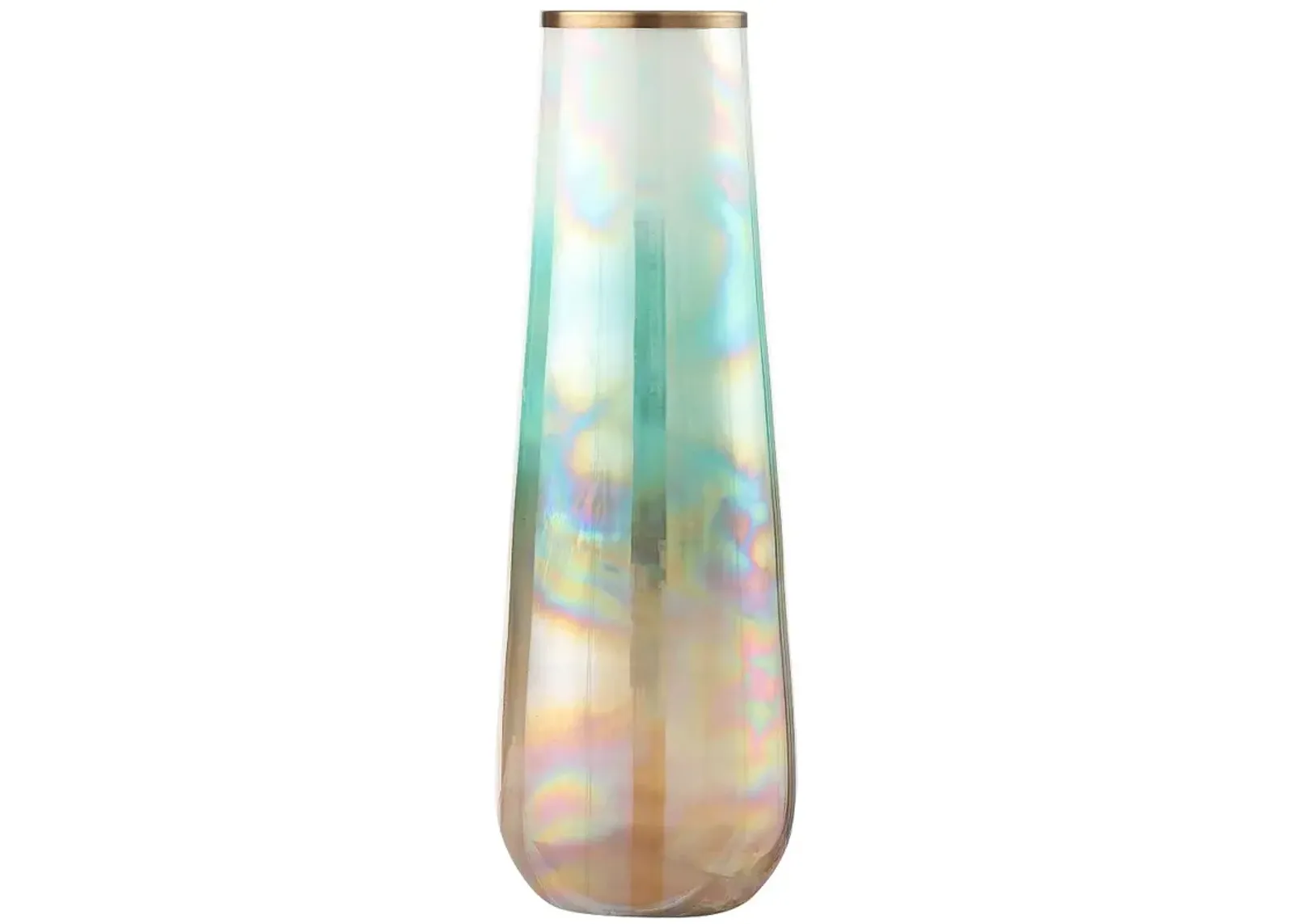 Rowan 22" High Iridescent Multi-Hued Glass Vase