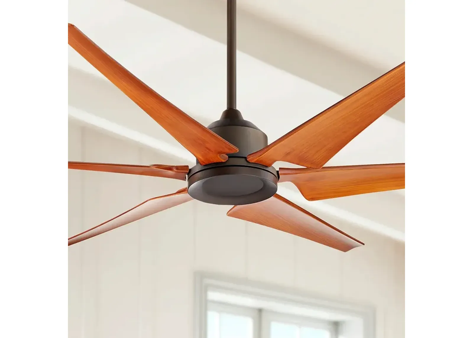 72" Power Hawk Oil-Rubbed Bronze Damp Outdoor Ceiling Fan with Remote