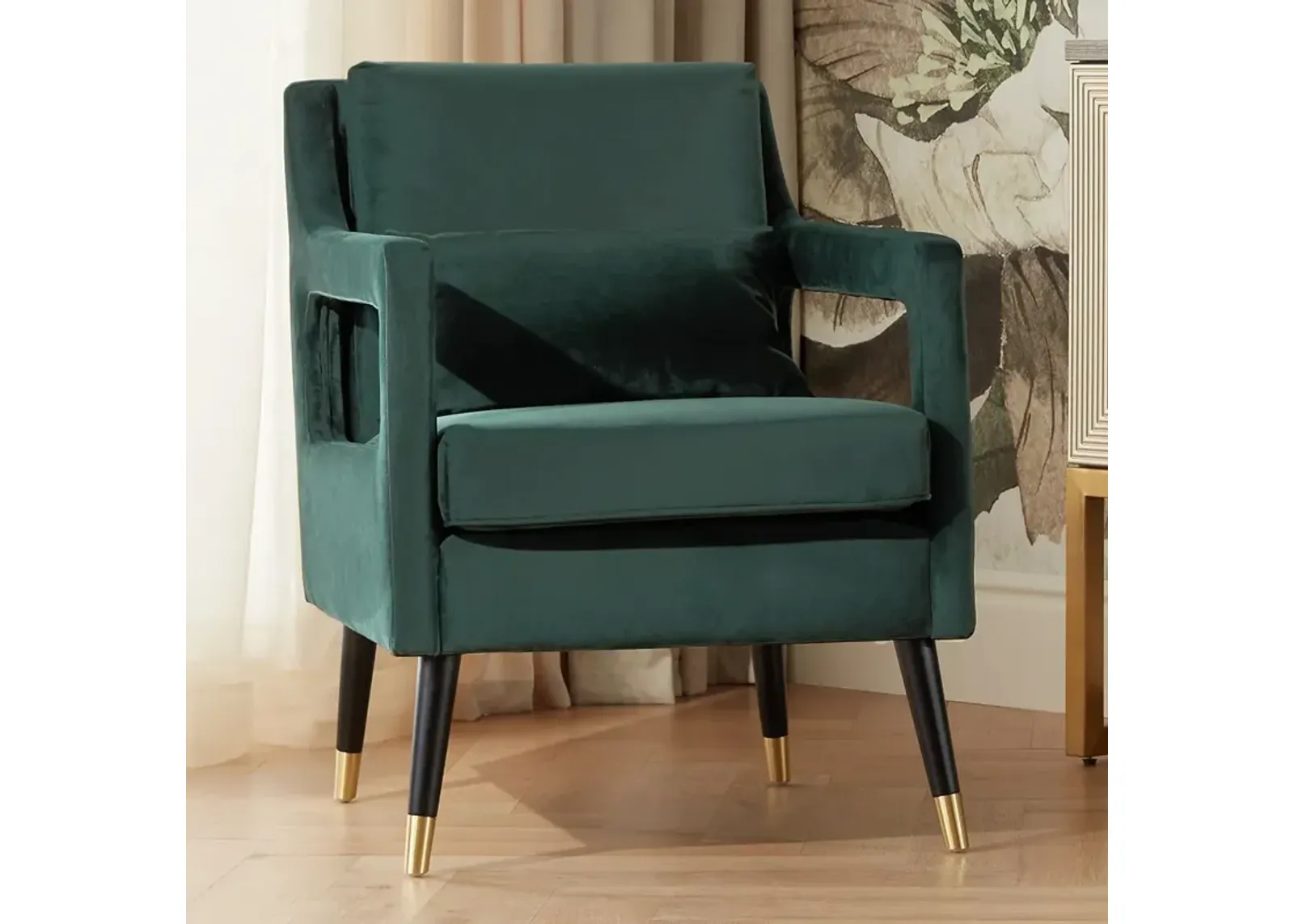 Tilman Hunter Green Modern Accent Chair