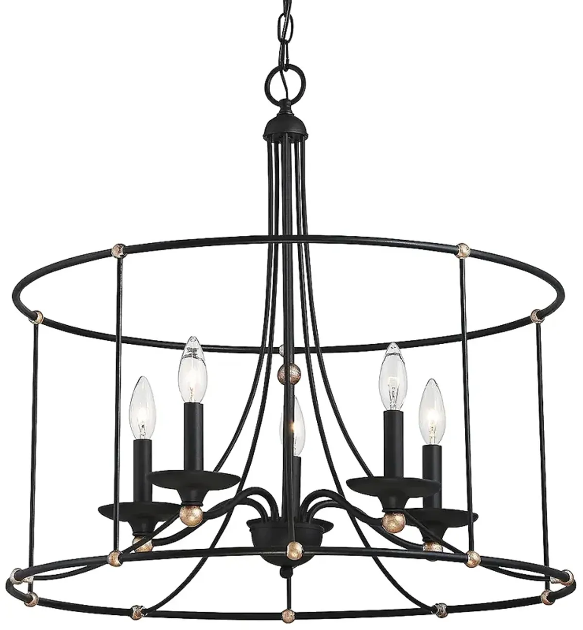 Minka Westchester County 25" Wide Sand Coal 5-Light Chandelier