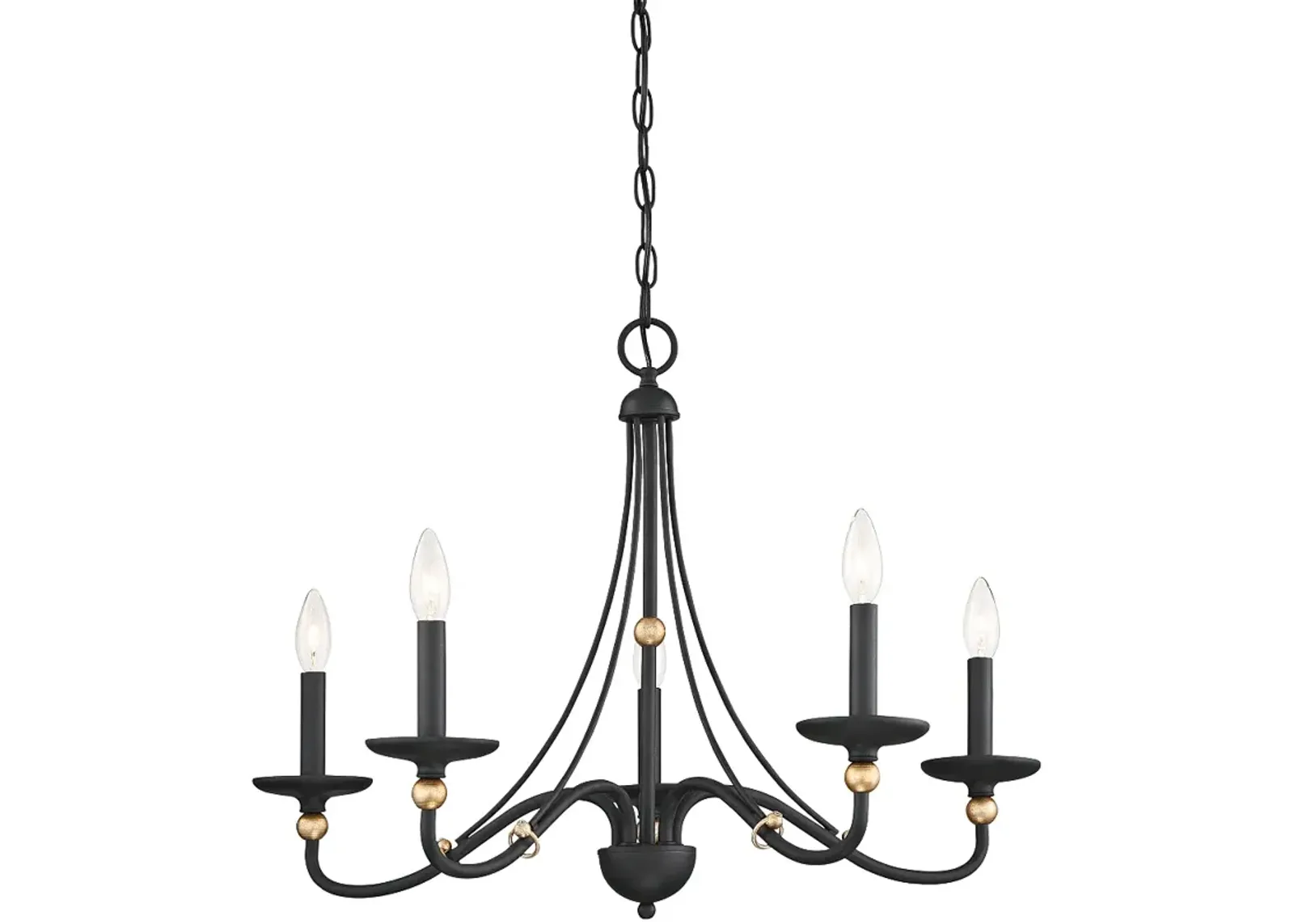 Westchester County 28" Wide Sand Coal 5-Light Chandelier