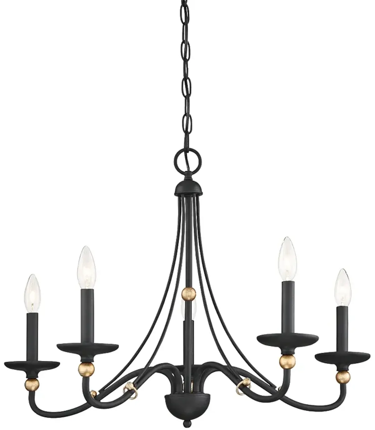 Westchester County 28" Wide Sand Coal 5-Light Chandelier