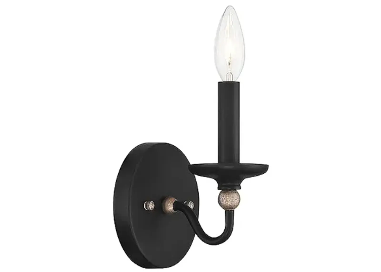 Westchester County 7 1/2" High Sand Coal Candle Wall Sconce