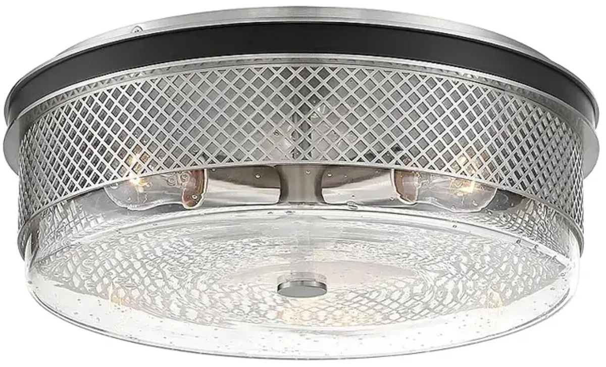 Minka Cole's Crossing 15" Brushed Nickel 3-Light Ceiling Light
