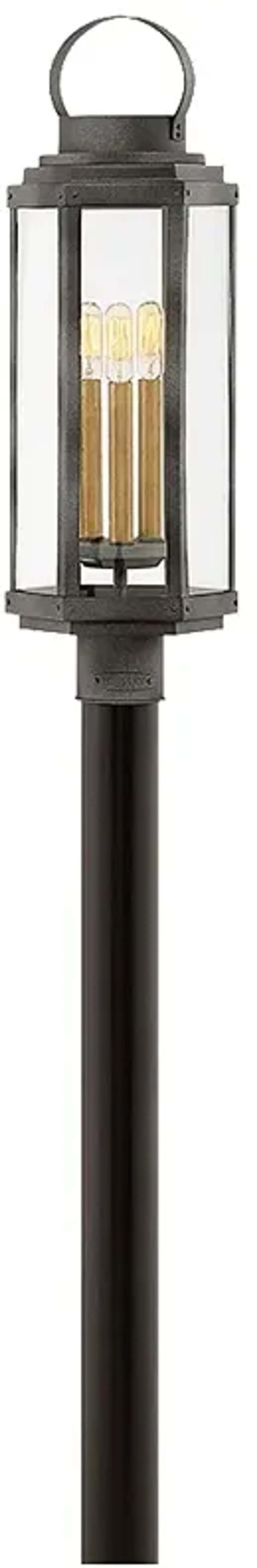 Danbury 24 3/4" High Aged Zinc Outdoor Post Light