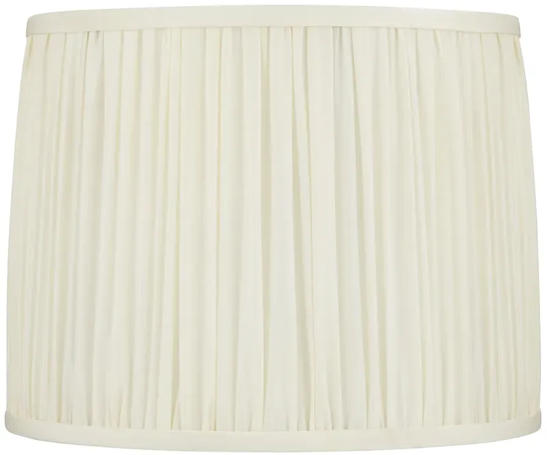 Cascade White Pleated Drum Lamp Shade 13x14x11 (Washer)