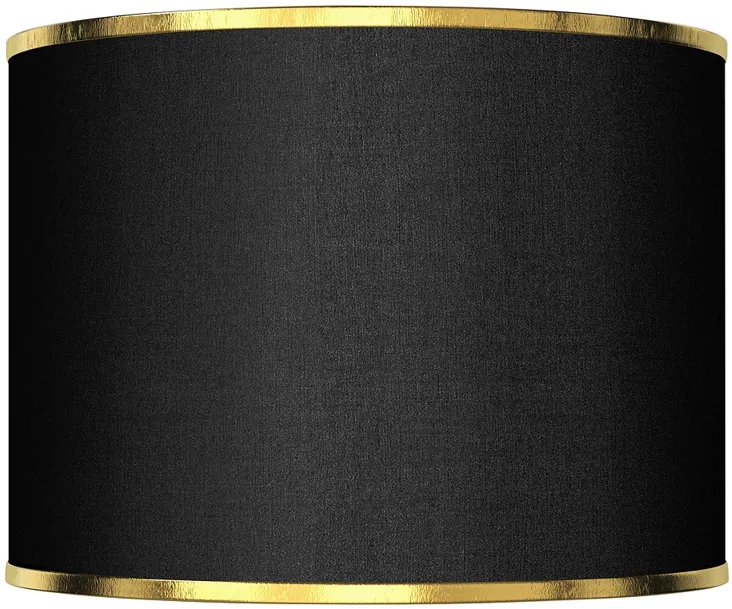 Springcrest Black with Gold Metallic Trim Shade 13.5x13.5x10 (Spider)