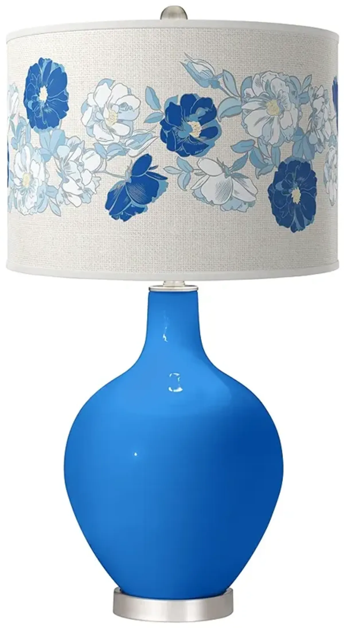 Royal Blue Rose Bouquet Ovo Table Lamp