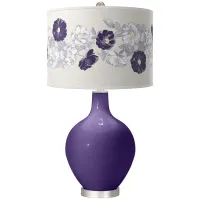 Izmir Purple Rose Bouquet Ovo Table Lamp