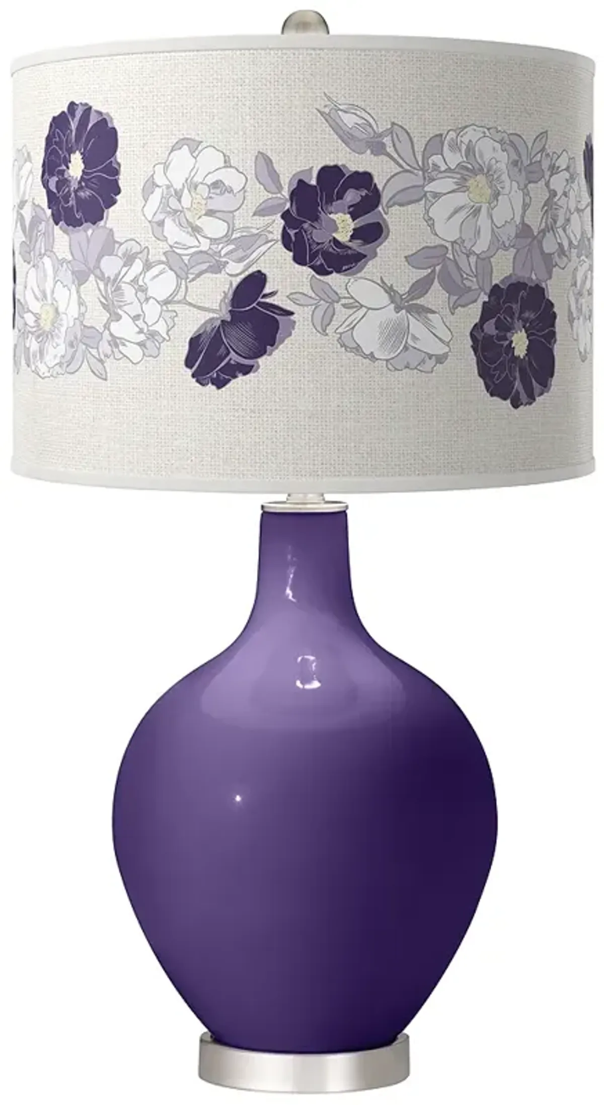 Izmir Purple Rose Bouquet Ovo Table Lamp