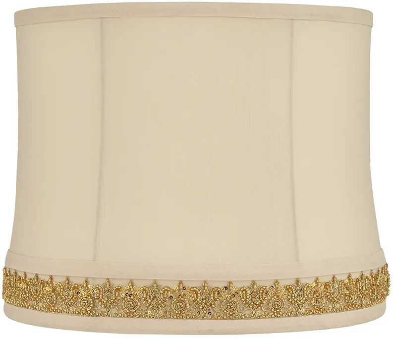 Geneva Oatmeal Softback Drum Lamp Shade 13x14x11 (Washer)