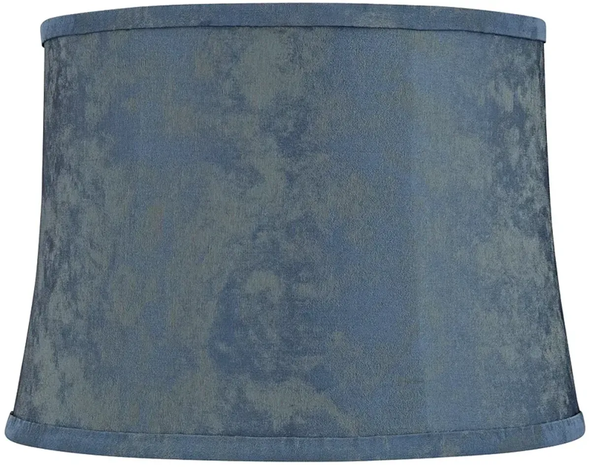 Springcrest Andie Blue Softback Drum Lamp Shade 14x16x11.5 (Spider)