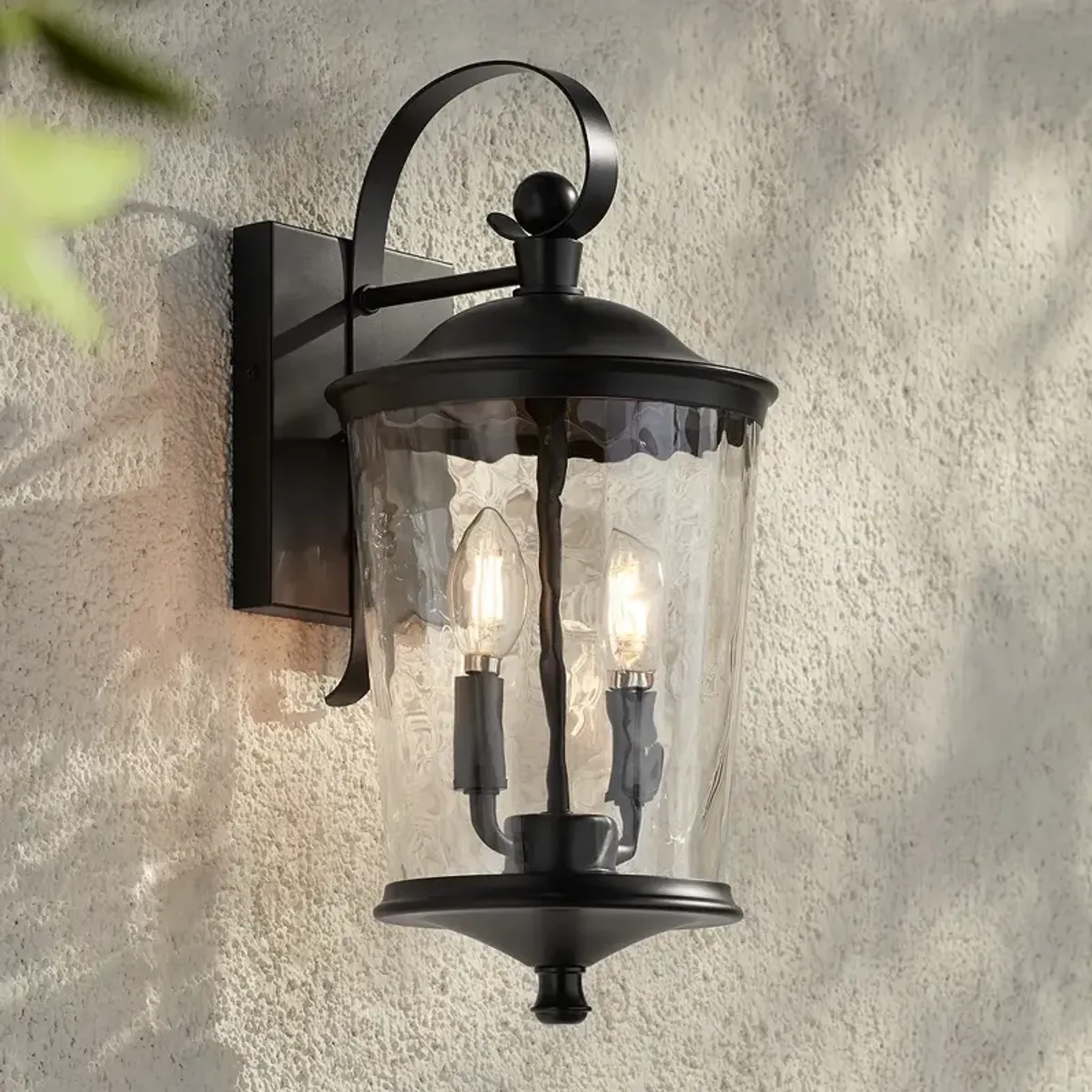 Cirilla 17 1/2" High Matte Black Outdoor Wall Light