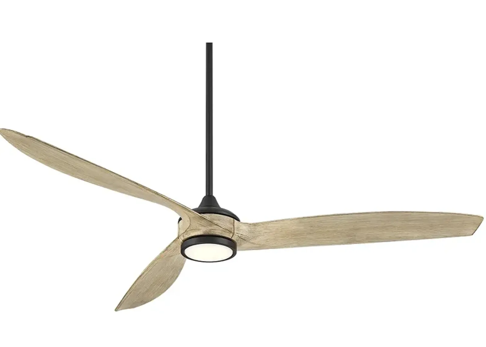 60" Casa Vieja La Jolla Surf Matte Black LED Ceiling Fan with Remote