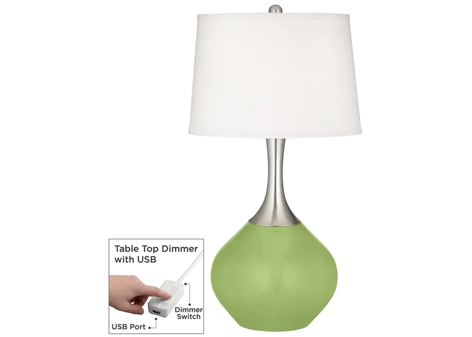 Lime Rickey Spencer Table Lamp with Dimmer