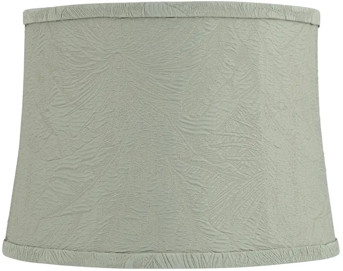 Springcrest Green Leaf Pattern Drum Lamp Shade 14x16x11.5 (Spider)