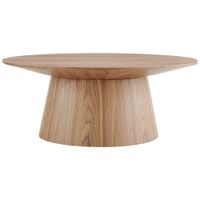 Wesley 35 1/2" Wide Walnut Veneered Wood Round Coffee Table