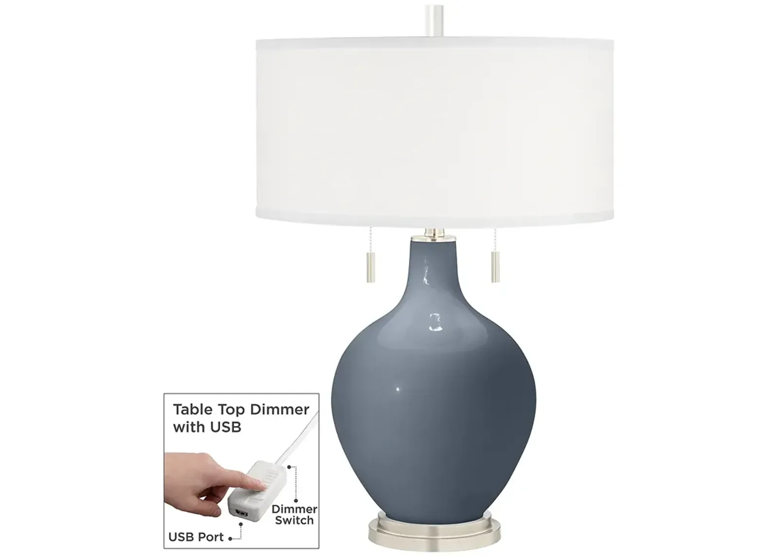 Granite Peak Toby Table Lamp with Dimmer