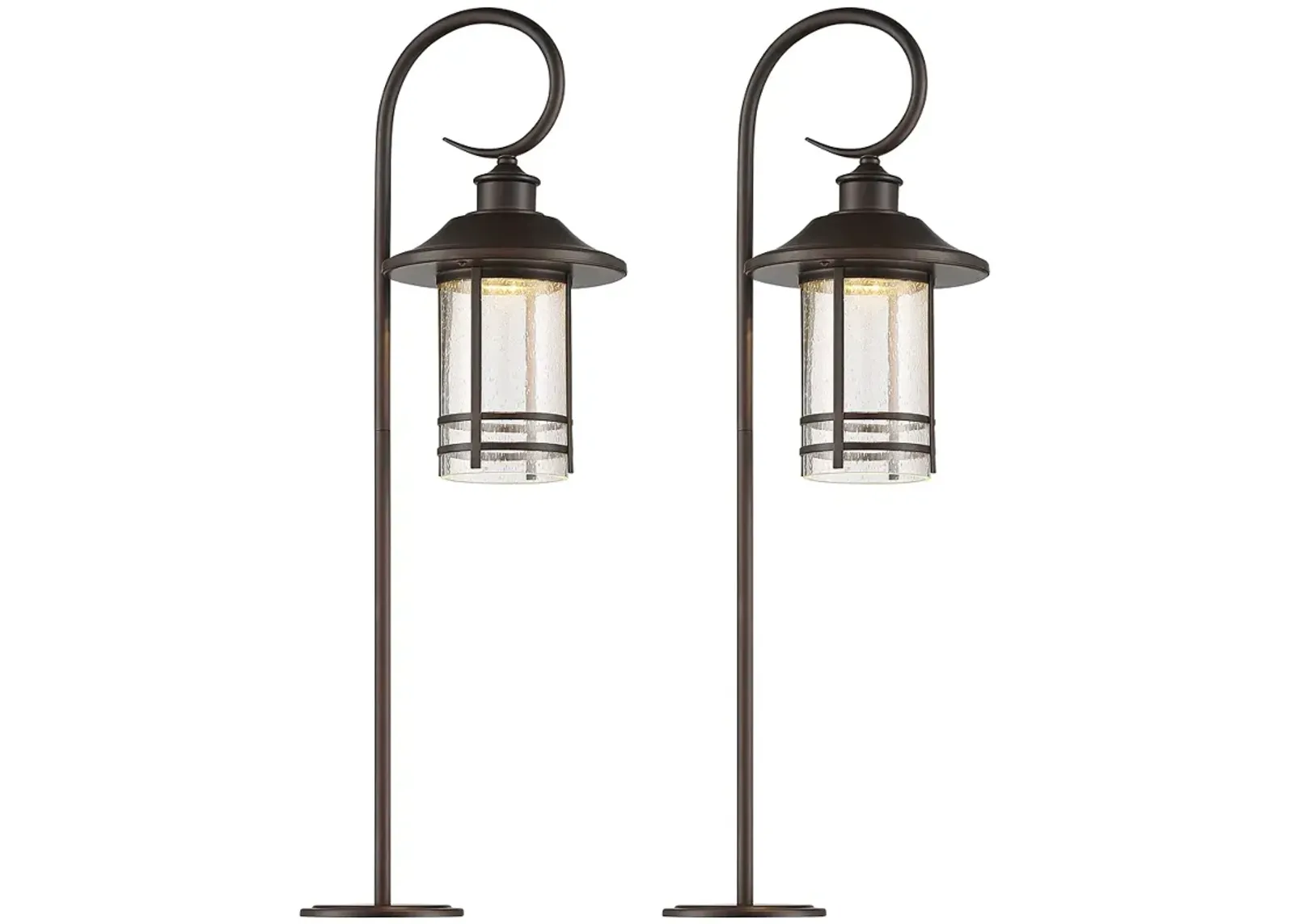 Galt 28" High Oil-Rubbed Bronze LED Path Lights Set of 2