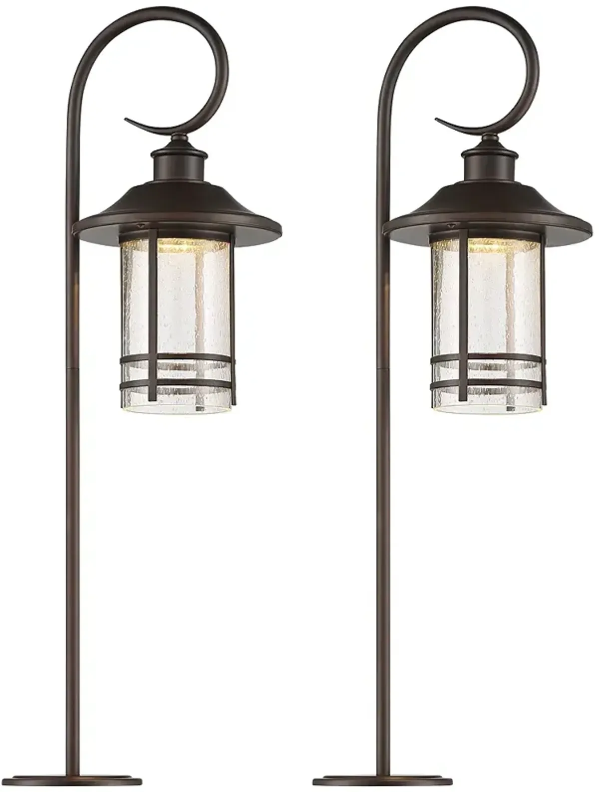 Galt 28" High Oil-Rubbed Bronze LED Path Lights Set of 2