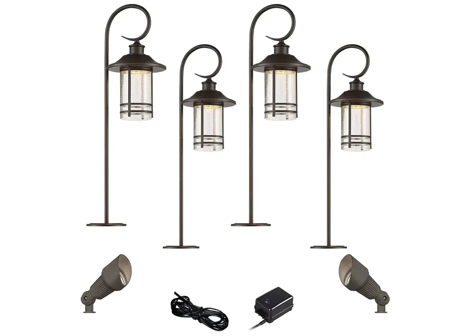 Galt Oil-Rubbed Bronze 8-Piece LED Path and Spot Light Set